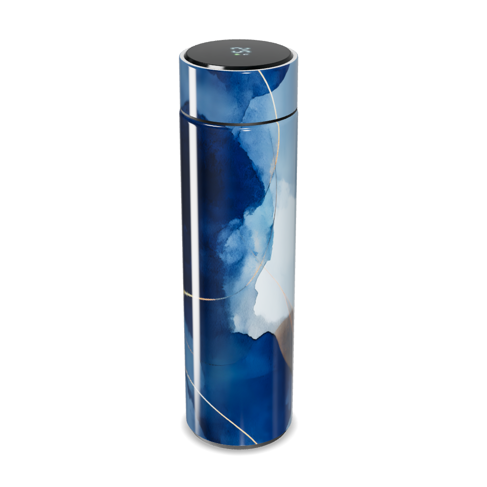 Garrafa Térmica Touch - Azul Estampa Abstrata