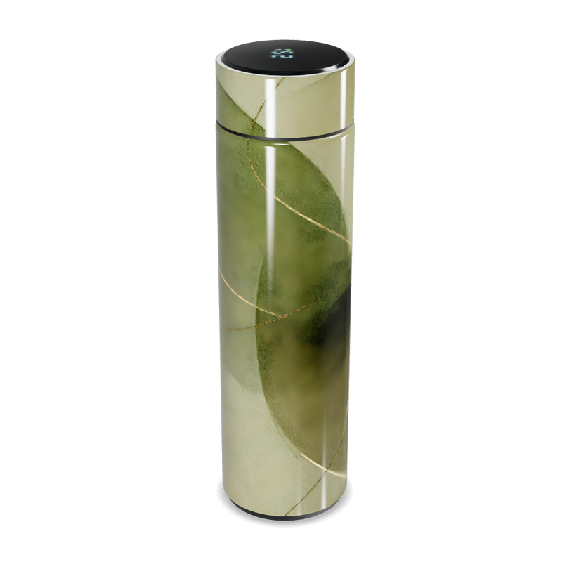 Garrafa Térmica Touch - Verde com Estampa Abstrata