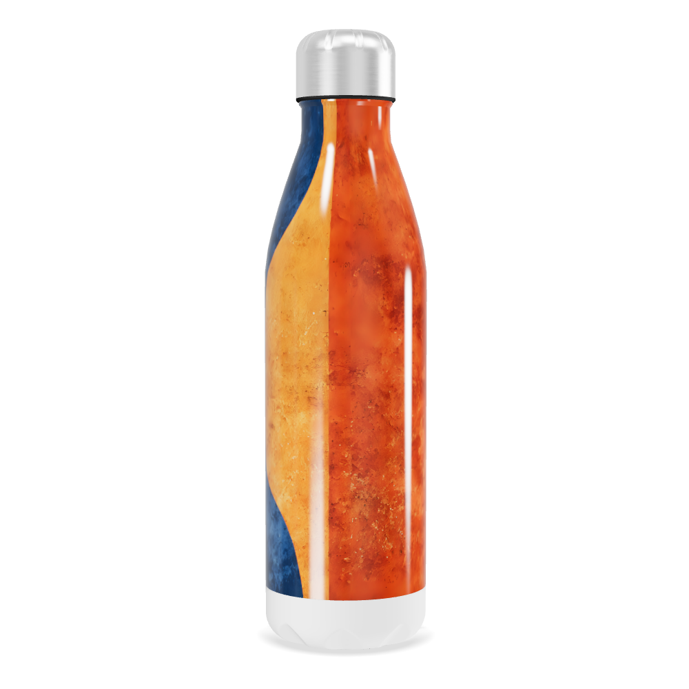 Garrafa Inox Estampada - Azul e Laranja