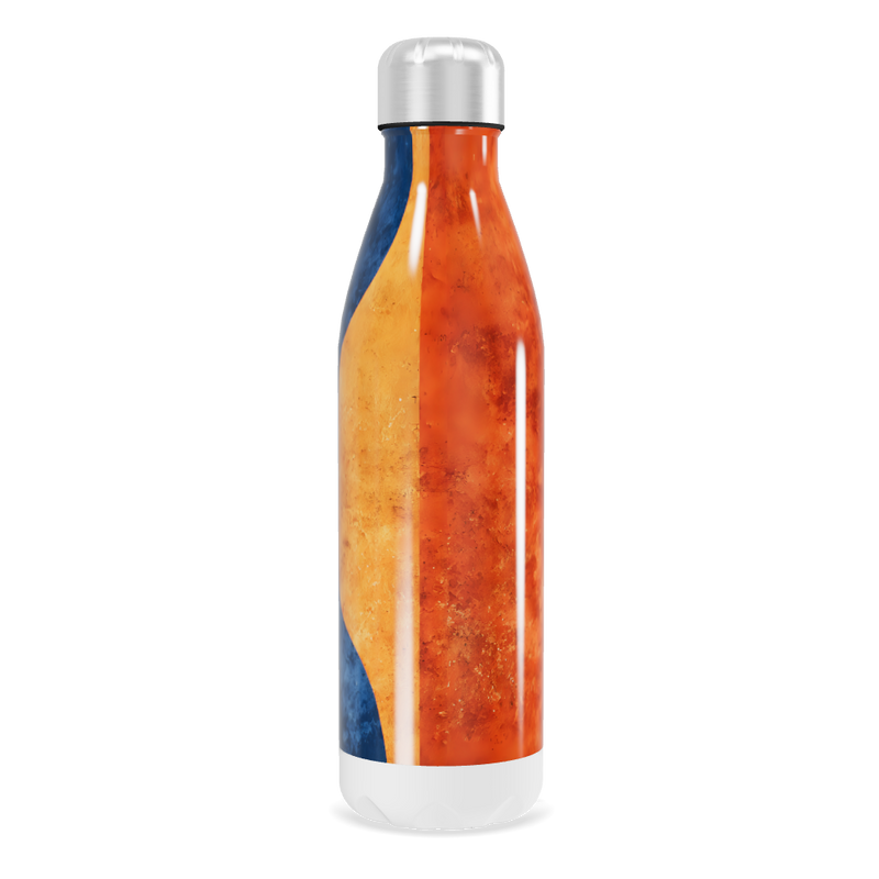 Garrafa Inox Estampada - Azul e Laranja