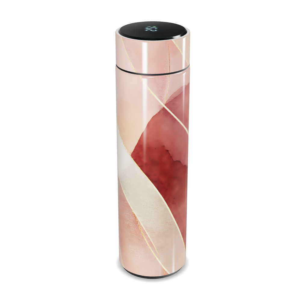 Garrafa Térmica Touch - Rosa Mármore Com Visor Touch