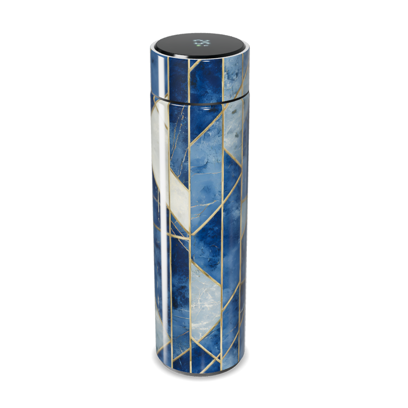 Garrafa Térmica Touch - Azul Mármore Elegante