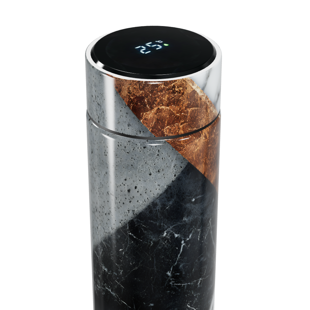 Garrafa Térmica Touch - Design Mármore Multicor