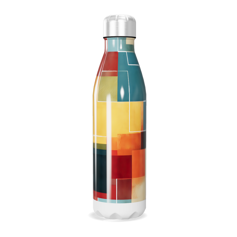 Garrafa Inox Geométrica Colorida 750ml