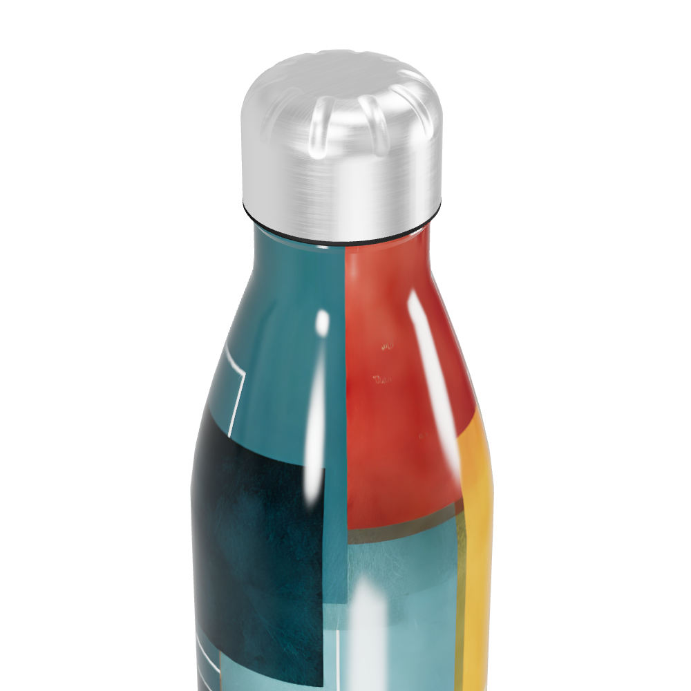 Garrafa Inox Geométrica Colorida 500ml