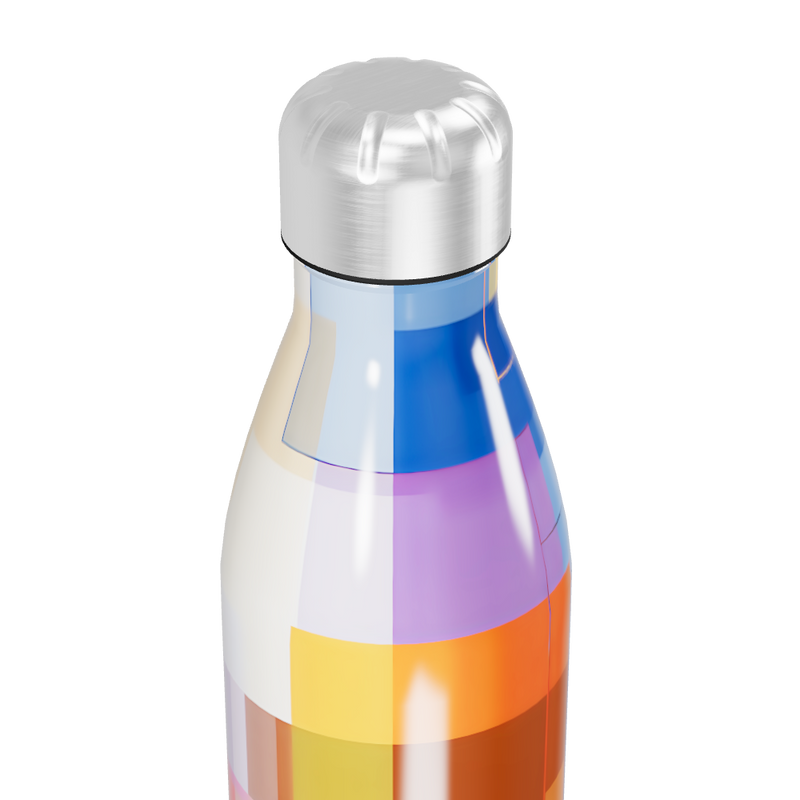 Garrafa Inox - Estampa Geométrica Colorida