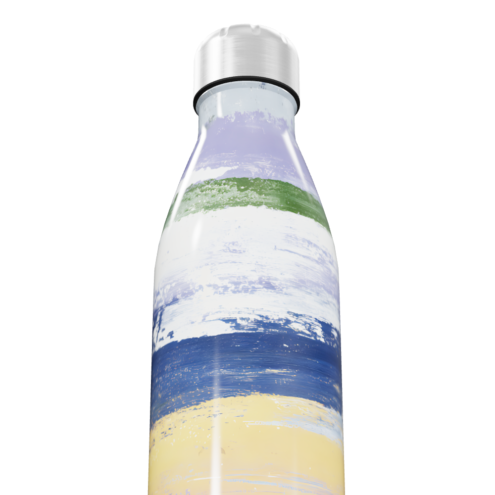 Garrafa Inox - Listras Coloridas