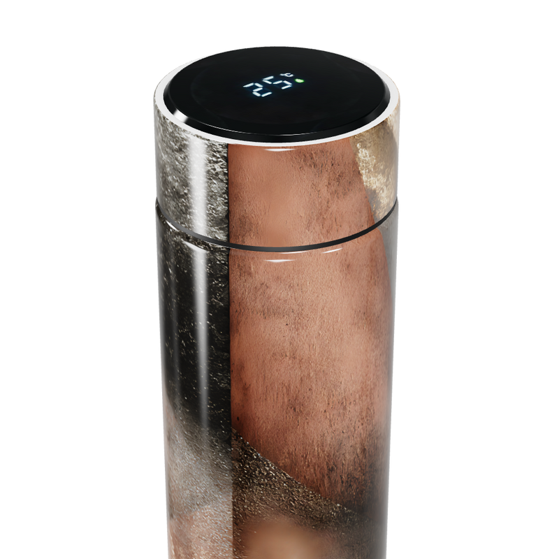 Garrafa Térmica Touch - Estampa Abstrata Metalizada