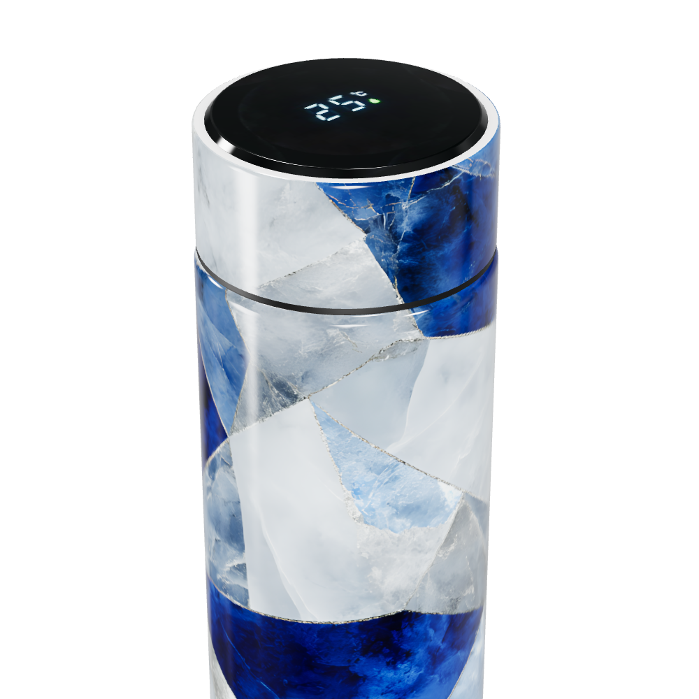 Garrafa Térmica Touch - Azul Marmorizada