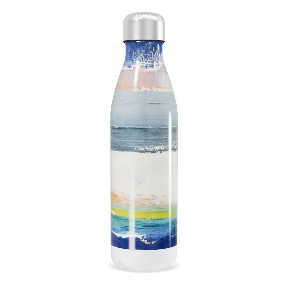 Garrafa Inox - Estampa Praia Azul