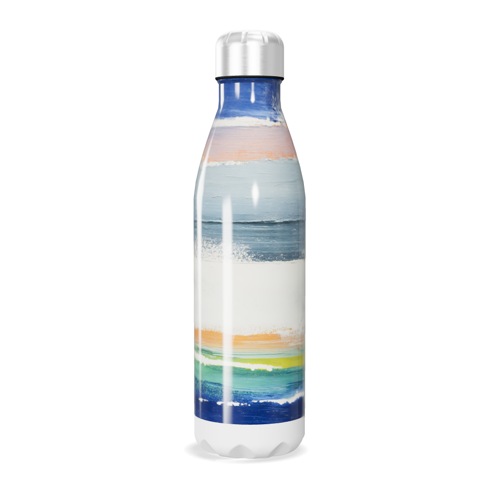 Garrafa Inox - Estampa Praia Azul