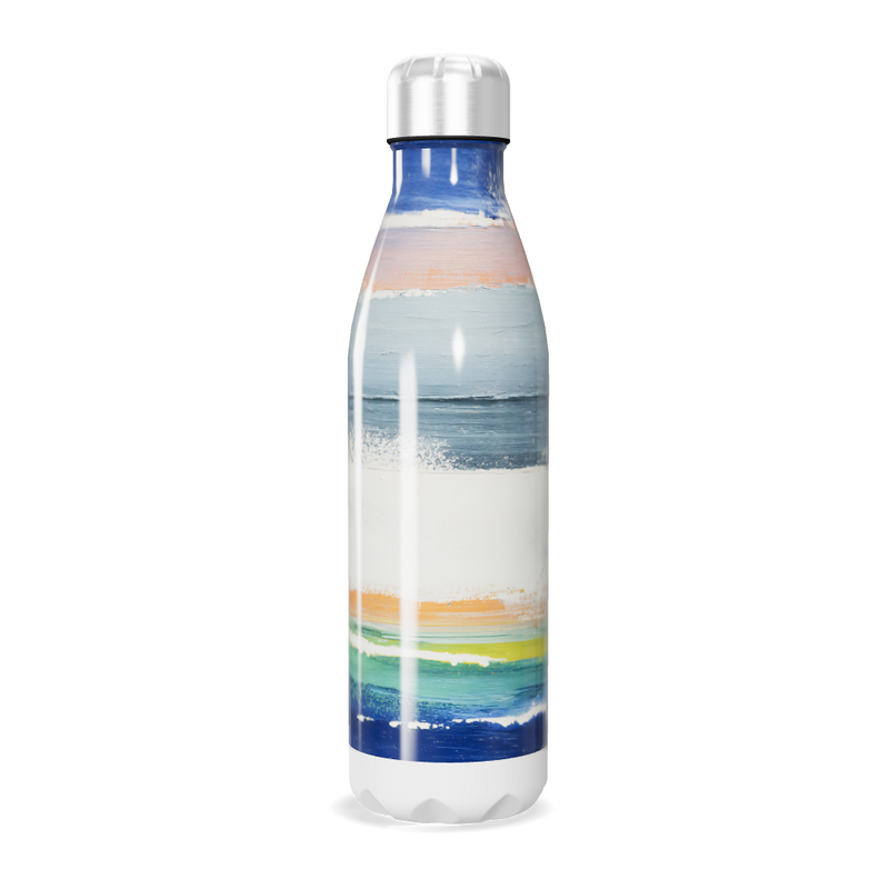 Garrafa Inox - Estampa Praia Azul