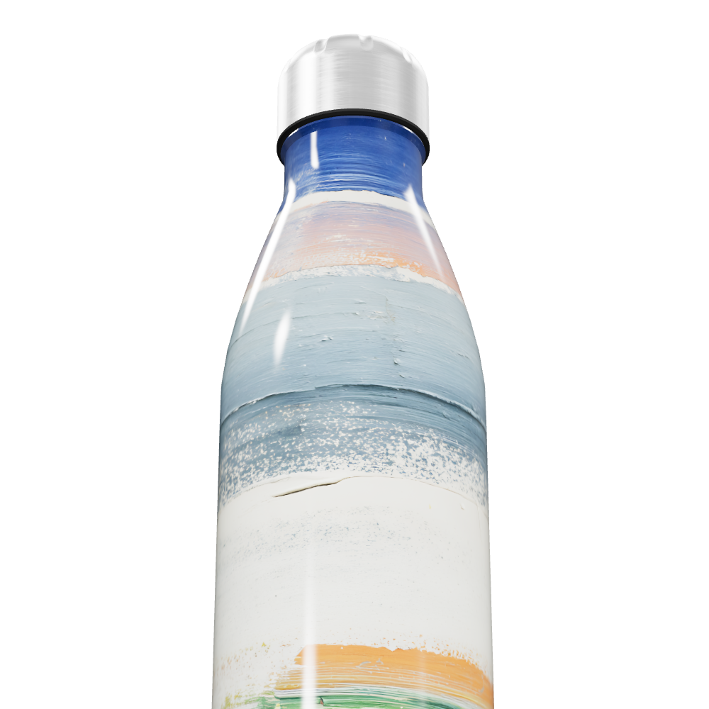 Garrafa Inox - Estampa Praia Azul