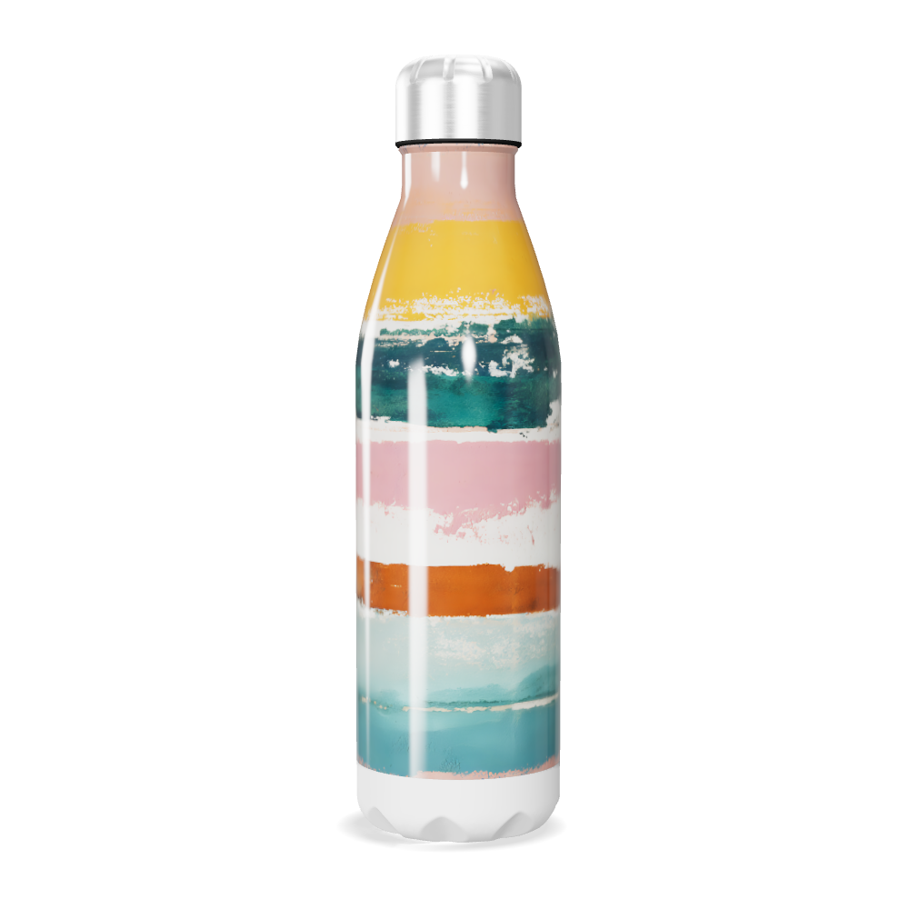 Garrafa Inox - Listras Coloridas