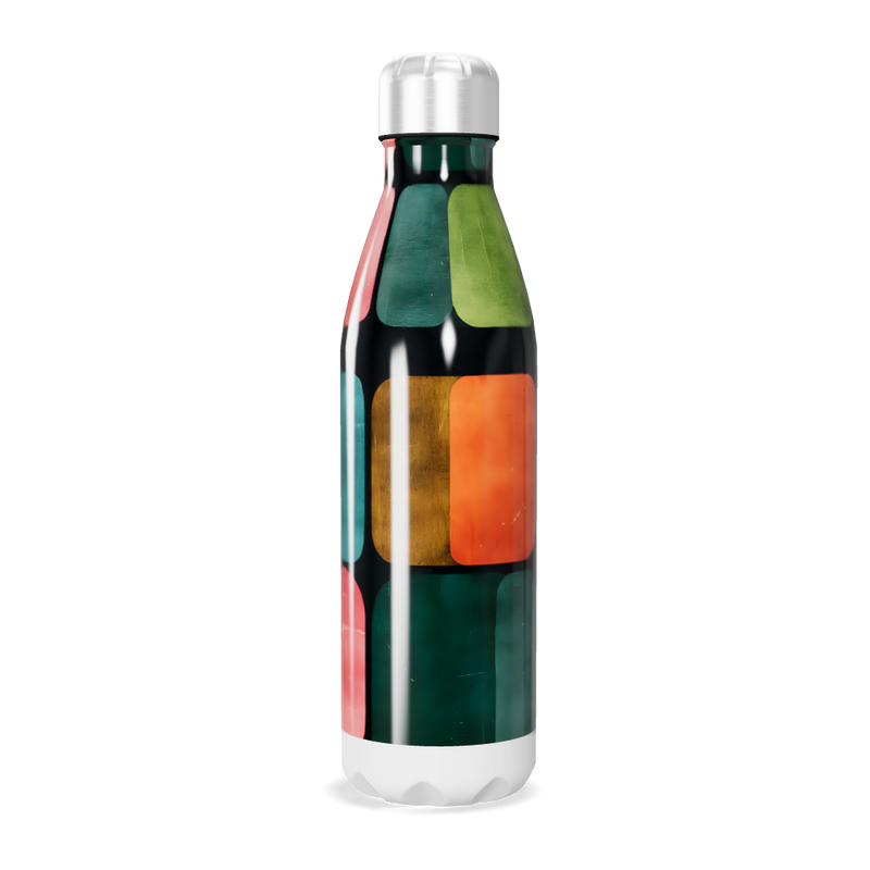 Garrafa Inox - Estampa Colorida Geométrica