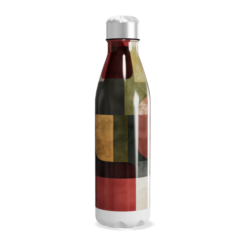 Garrafa Inox - Estampa Geométrica Colorida