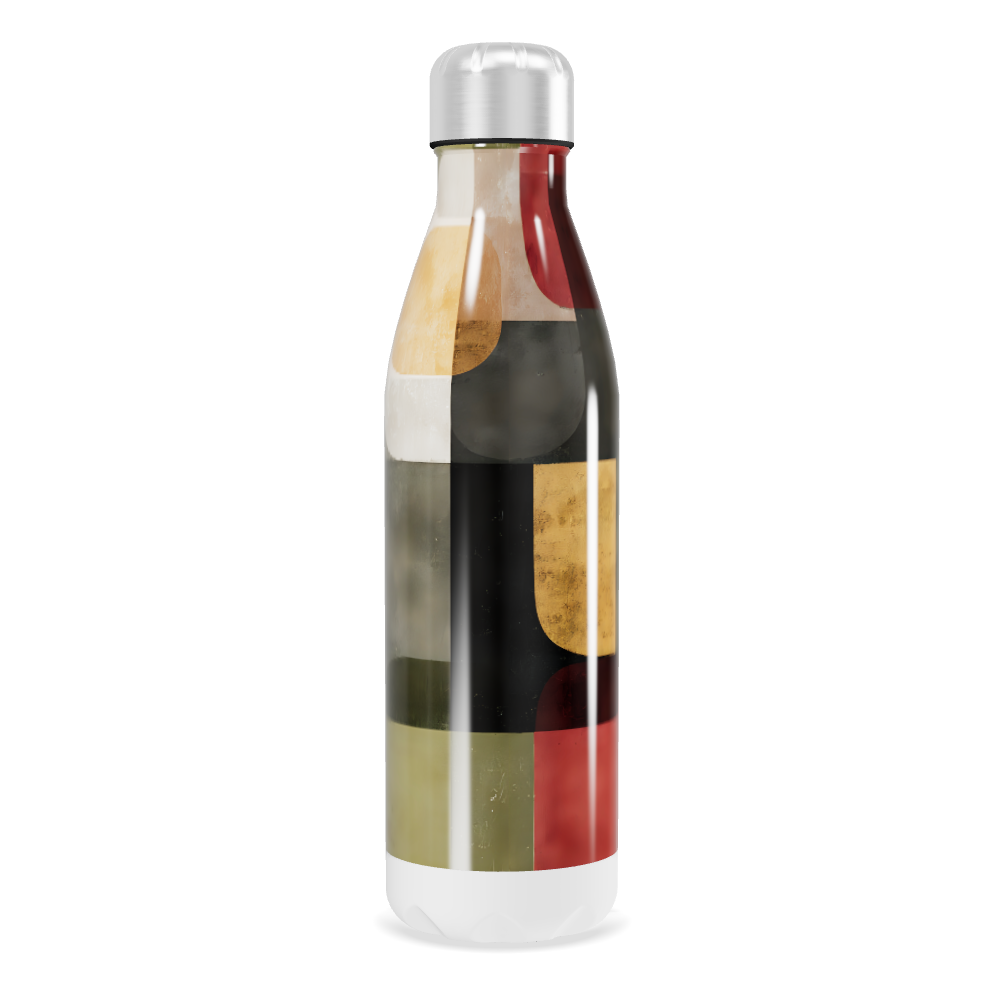 Garrafa Inox - Estampa Geométrica Colorida