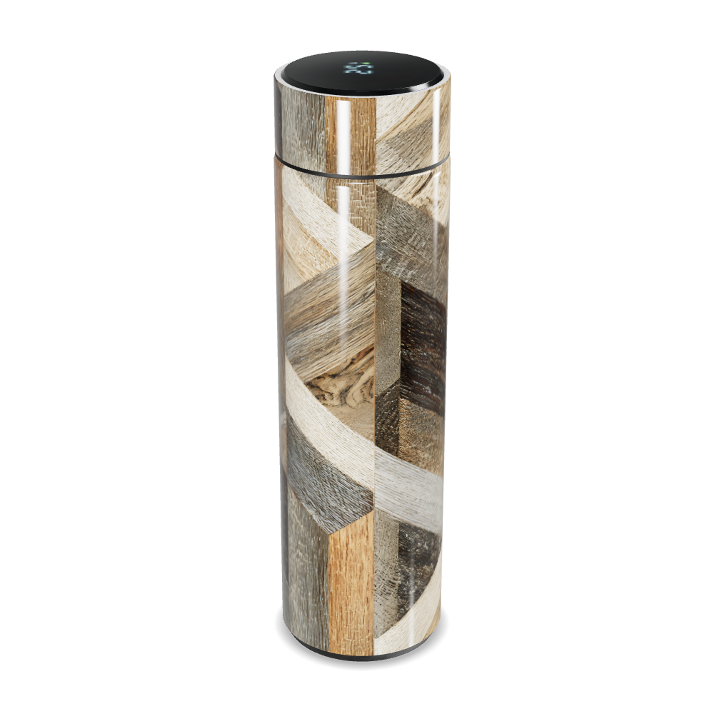 Garrafa Térmica Touch - Madeira Estampada Digital