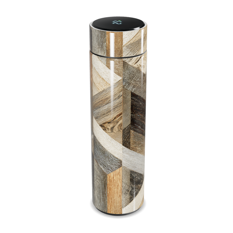 Garrafa Térmica Touch - Madeira Estampada Digital