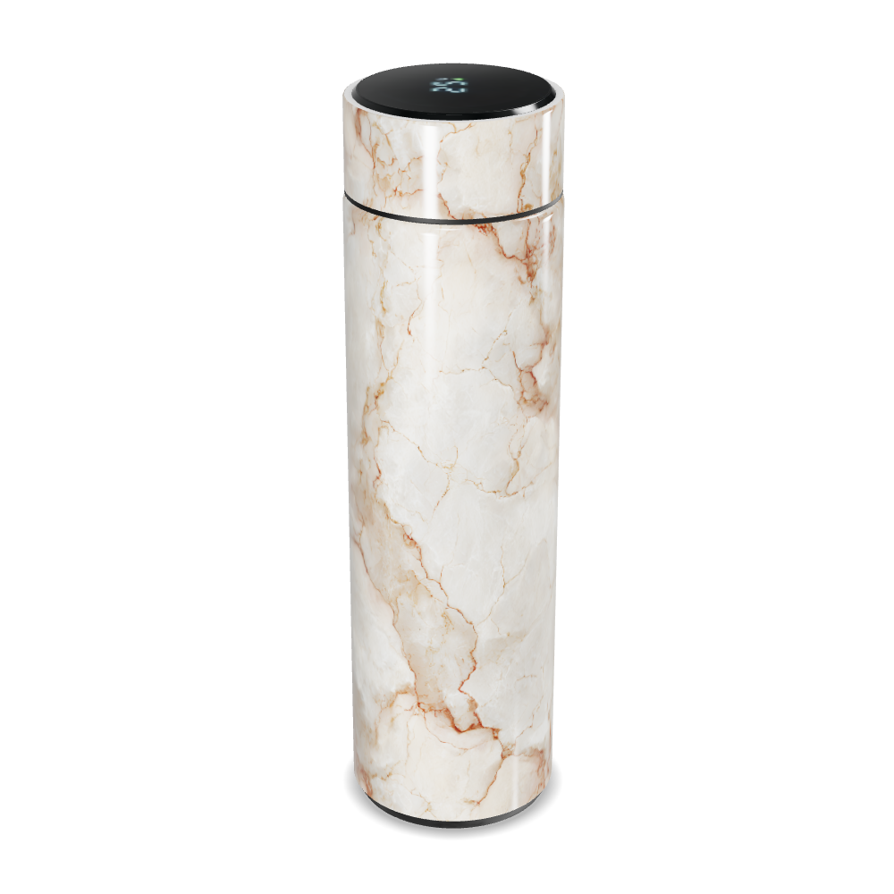 Garrafa Térmica Touch - Mármore Digital Branca