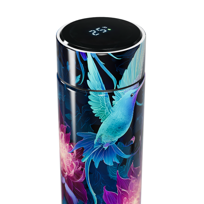 Garrafa Térmica Touch - Colibri Floral Azul