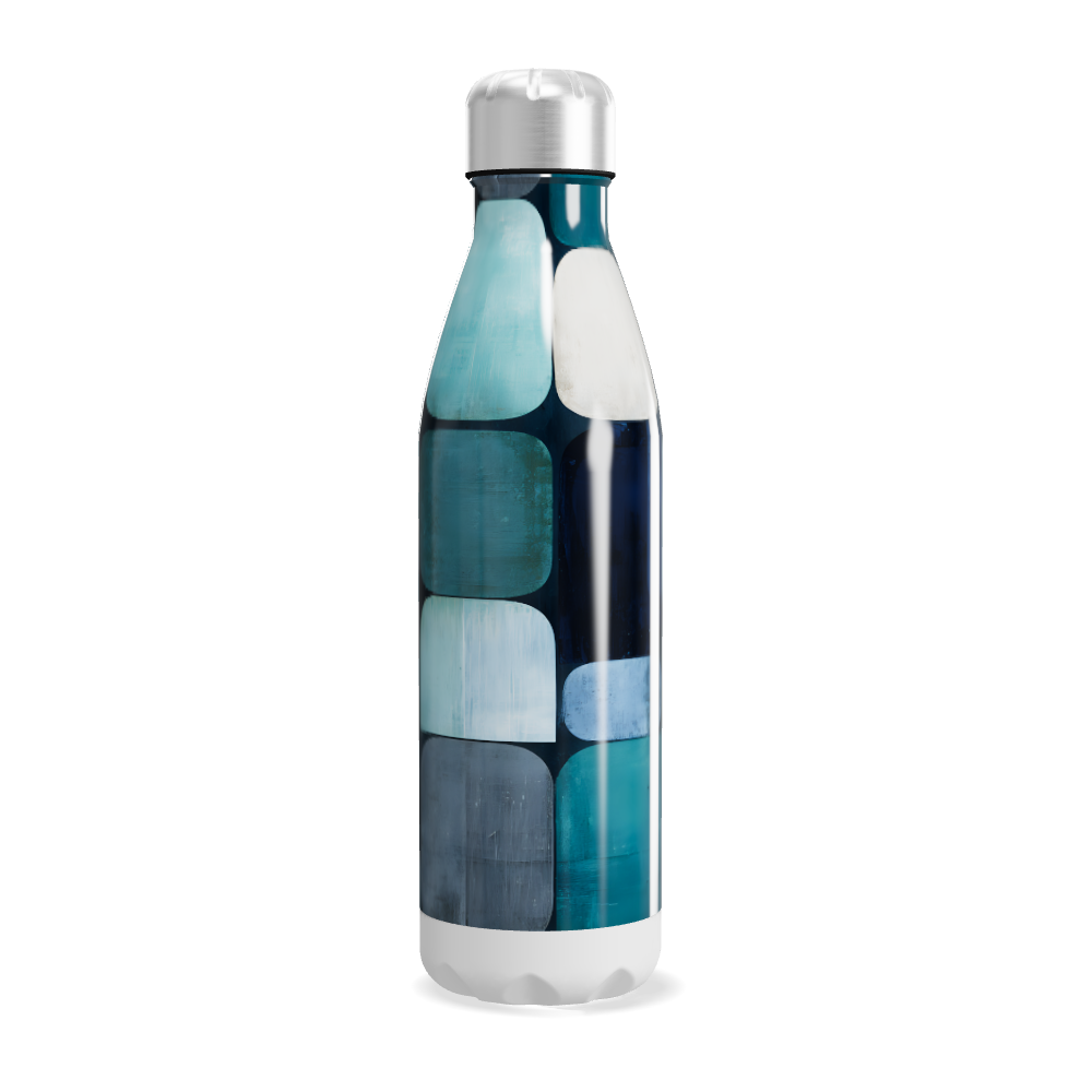 Garrafa Inox Estampada Azul