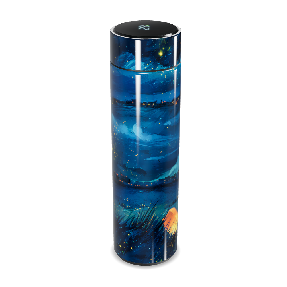 Garrafa Térmica Touch - Estampa Noite Azul