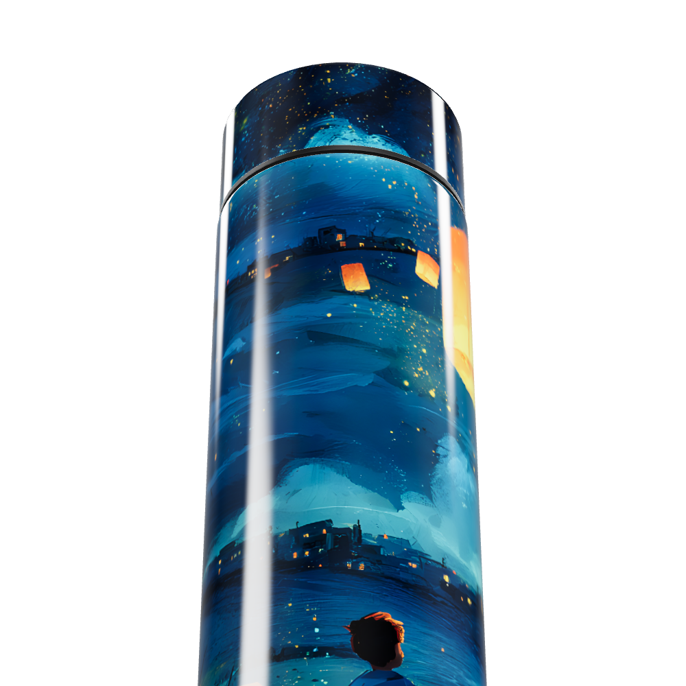 Garrafa Térmica Touch - Estampa Noite Azul