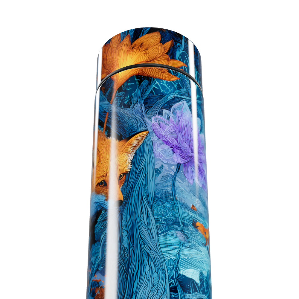 Garrafa Térmica Touch - Estampa Raposa Colorida