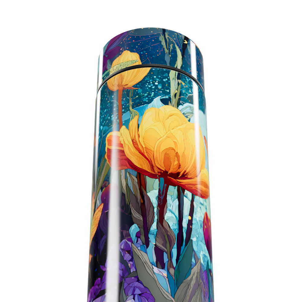 Garrafa Térmica Touch - Floral Colorida Inox