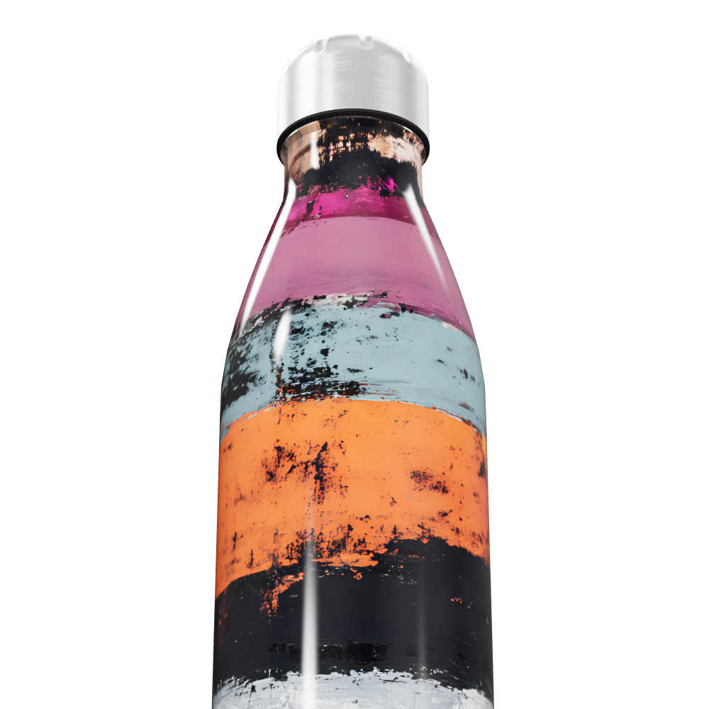 Garrafa Inox - Colorida com Listras