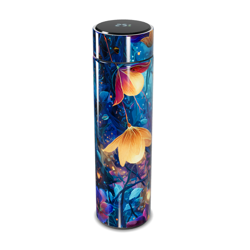 Garrafa Térmica Touch - Floral Azul