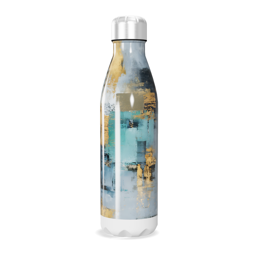 Garrafa Inox - Estampa Abstrata Colorida