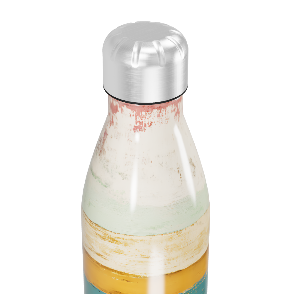 Garrafa Inox - Estampada Listras Coloridas