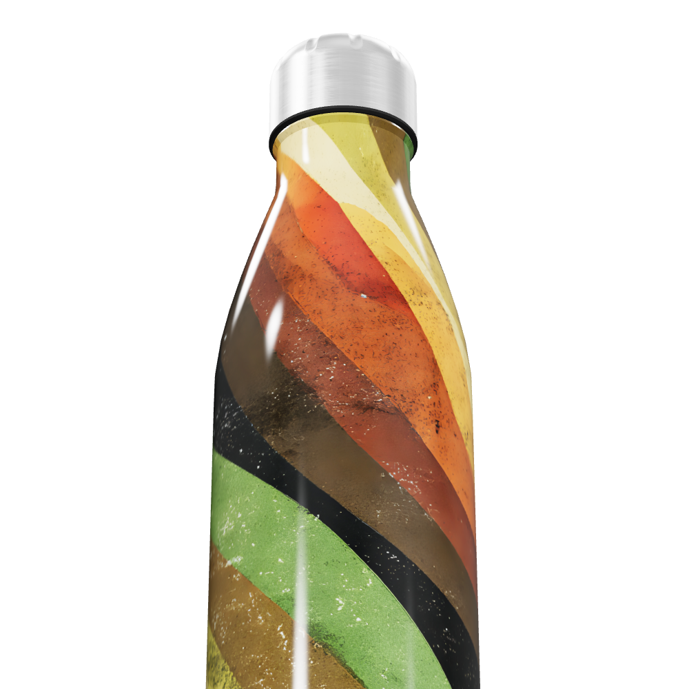 Garrafa Inox - Listras Coloridas