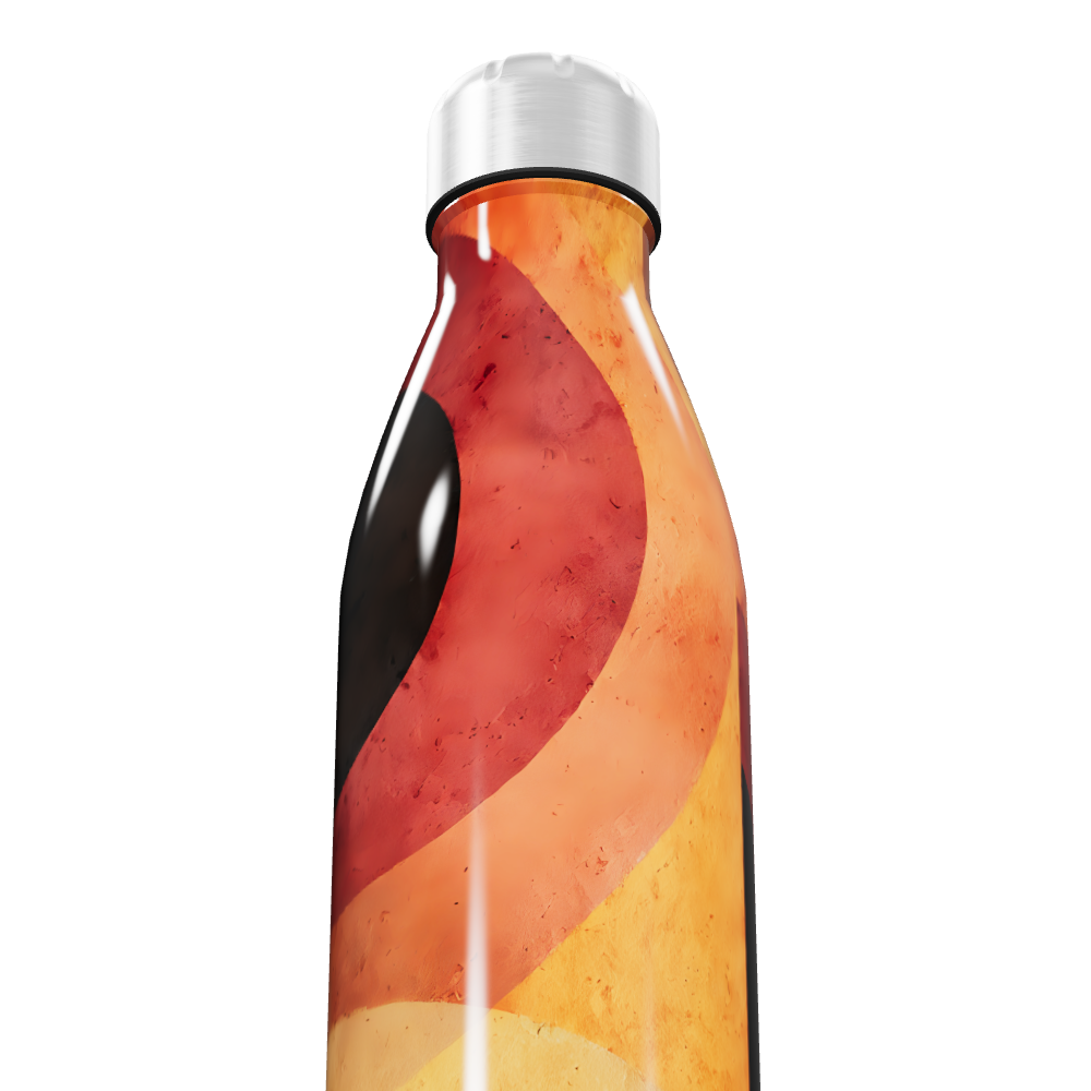 Garrafa Inox - Estampa Abstrata Colorida
