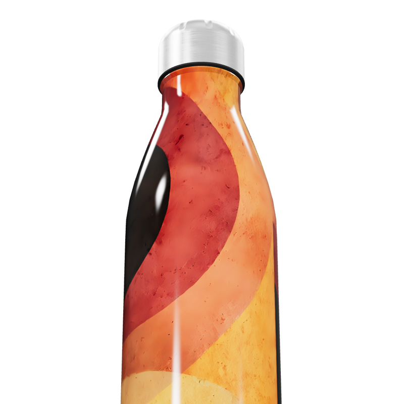 Garrafa Inox - Estampa Abstrata Colorida