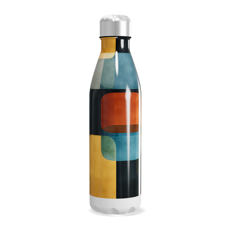 Garrafa Inox - Colorida com Estampas Geométricas
