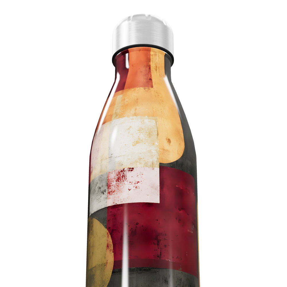Garrafa Inox - Estampa Colorida Geométrica