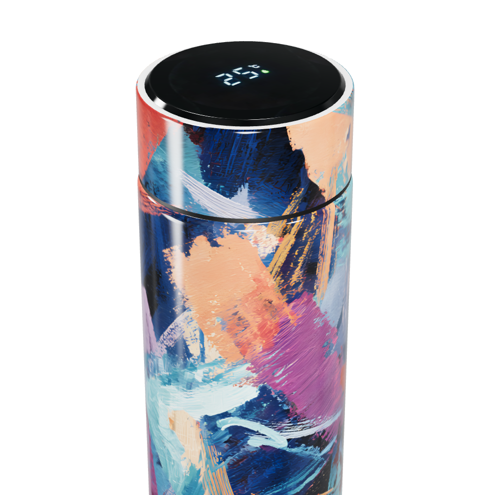 Garrafa Térmica Touch - Abstrata Colorida Inox