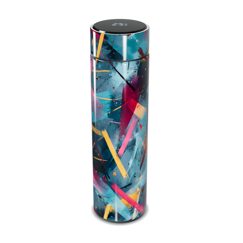 Garrafa Térmica Touch - Estampa Abstrata Colorida