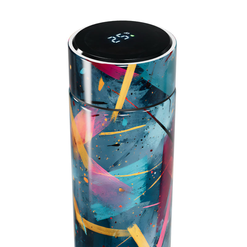 Garrafa Térmica Touch - Estampa Abstrata Colorida