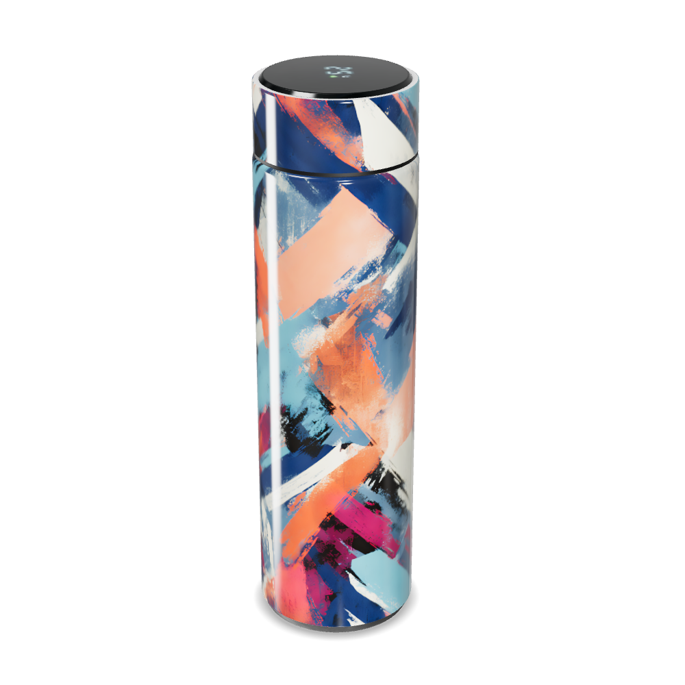 Garrafa Térmica Touch - Estampa Abstrata Colorida