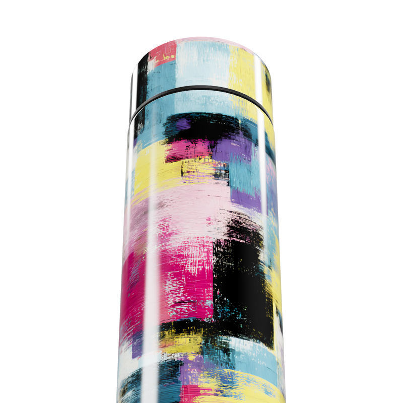 Garrafa Térmica Touch - Colorida com Estampa Abstrata