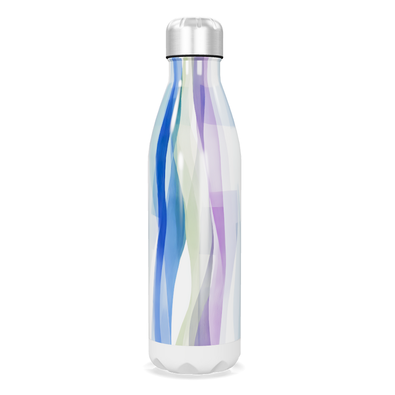 Garrafa Inox Colorida - Estampa Ondas