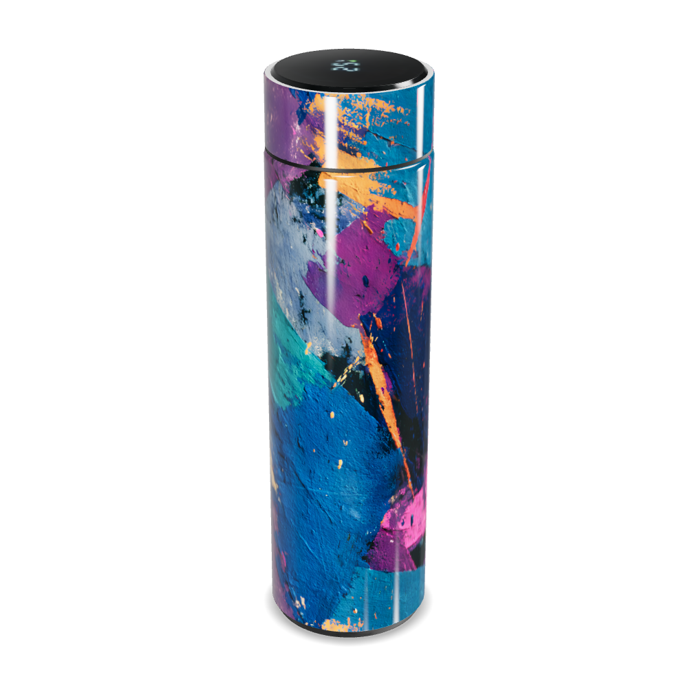 Garrafa Térmica Touch - Estampa Abstrata Colorida