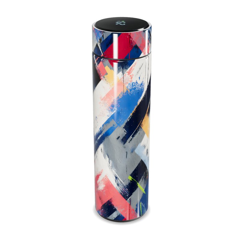Garrafa Térmica Touch - Estampa Abstrata Colorida