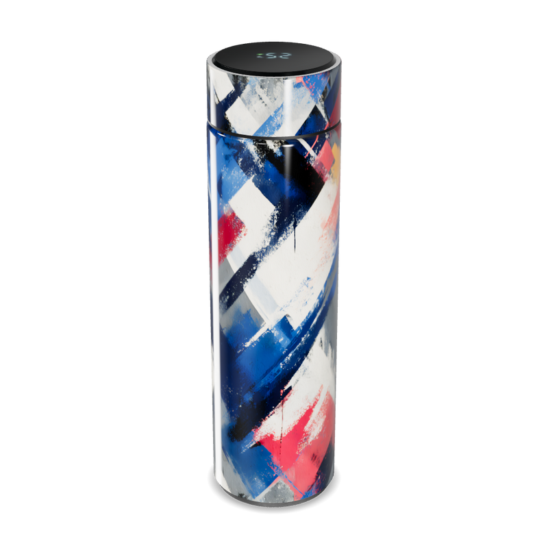 Garrafa Térmica Touch - Estampa Abstrata Colorida