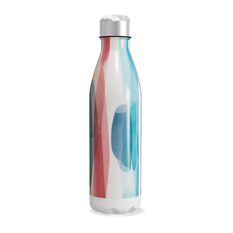 Garrafa Inox - Estampa Colorida Azul Rosa