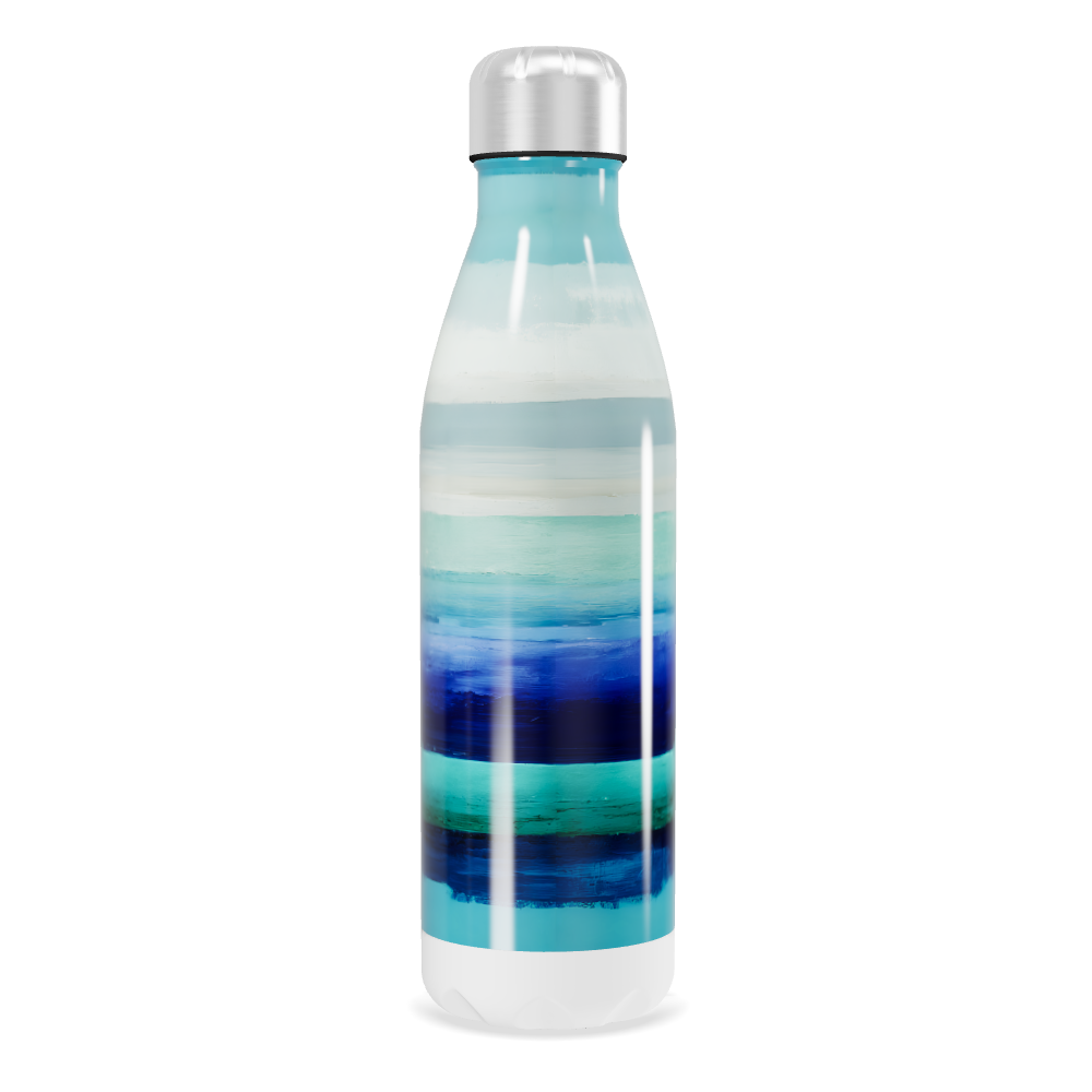 Garrafa Inox Listrada Azul e Branca